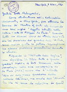 U.D. corrispondenza Gentile Dott. Palazzeschi, Come studentessa alla Columbia