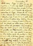 U.D. corrispondenza Aldo caro, Pippo è stato con me die-