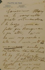 U.D. corrispondenza Carissimo Marone, ti sarò molto grato